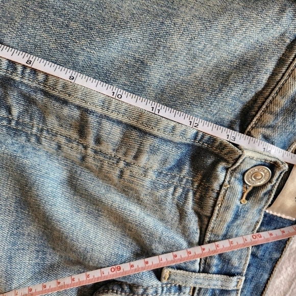 7 For All Mankind Raw Edges Easy Boy Bootcut Sz. 33 Jeans - Picture 13 of 16